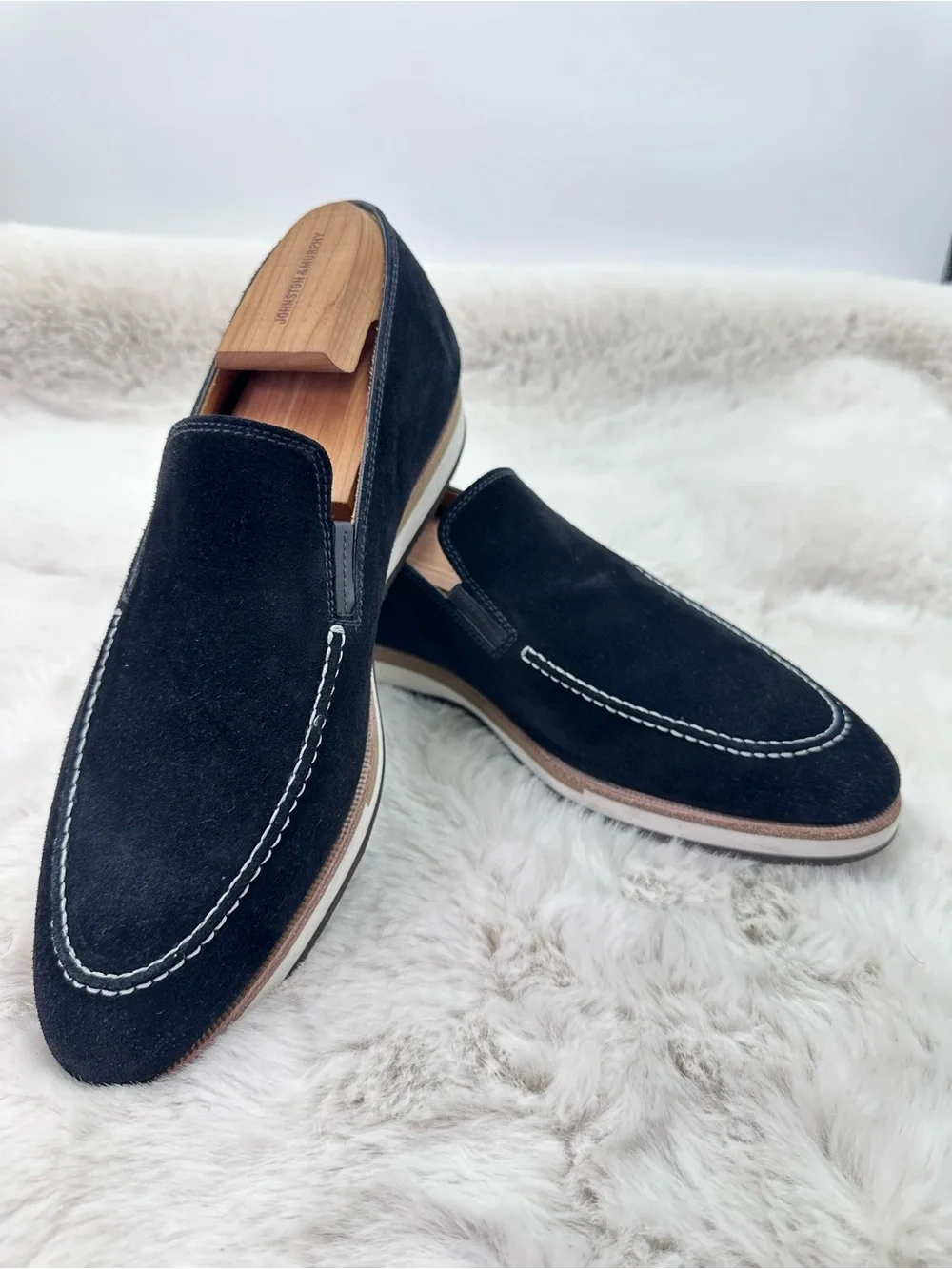 Bontoni Passeggio Black Suede Venetian Loafer Slip On Shoes Men’s 10 NWOT